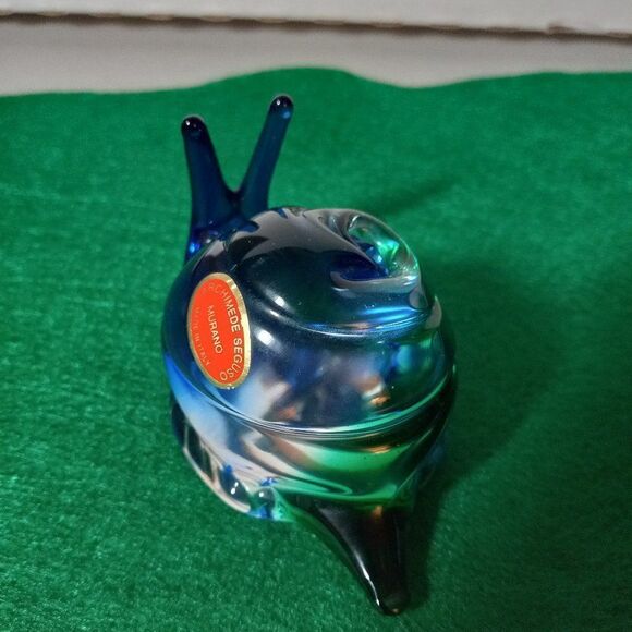Vintage Snail with Attitude Archimede Seguso, Murano Blown Glass Snail - Picture 6 of 10